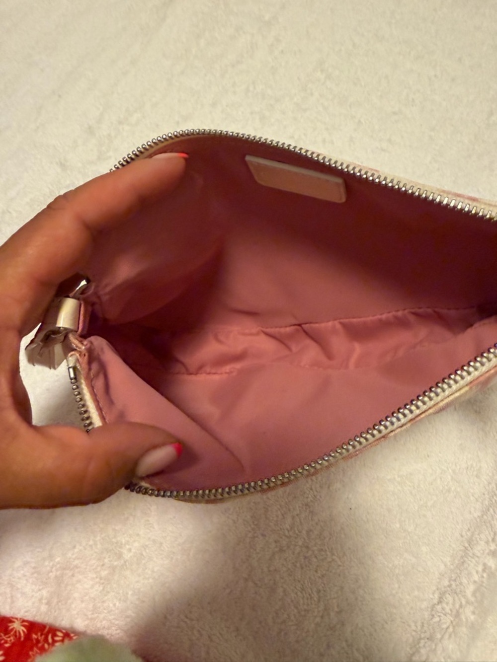 Vintage Christian Dior pink monogram saddle pochette - Picture 12 of 14